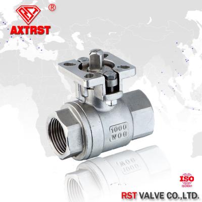 China 2 Piece type threaded ball valve with ISO5211 Direct Mounting Pad , manual / actuator available for sale