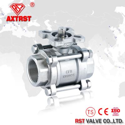 China Welding 3pc floating ball valve with ISO5211 Mounting pad industry valves for sale