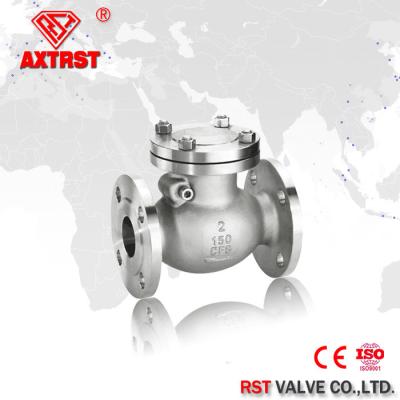 China RF Flanged end Swing type Stainless Steel Check Valve Bolt Cover 150B - 300LB for sale