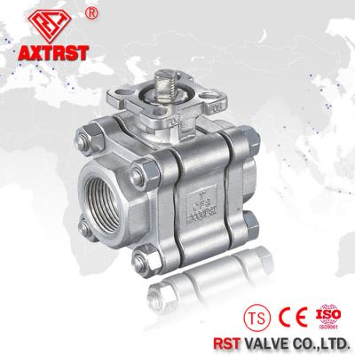 中国 CF8/CF8M の球浮かべる 3PC 2000PSI のステンレス鋼弁 NPT/BSP の糸端 販売のため