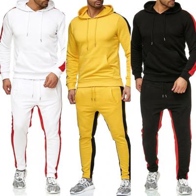 China Jogging Mens Clothing Anti-Pilling Tracksuits Two Piece Sets Wear Custom Logo OEM ODM Stripe 6 Colors Sweat Suits For Men RS00267 for sale