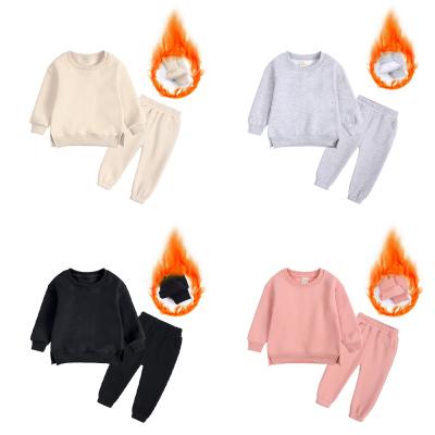 China New Casual Winter Clothing Set Baby Boys And Girls Crop Pullover Pants Kids Sportswear Sporty Sweatsuits Unisex Set RS01039 for sale