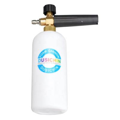 China DUSICHIN Plastic 1L 1/4 Inch Quick Disconnector Lavado De Coche Snow Foam Cannon High Pressure Lance Car Wash for sale