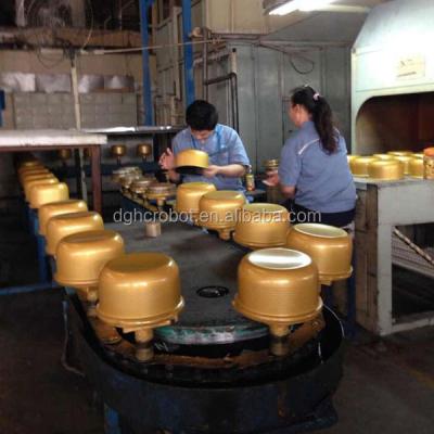 China High efficiency hot sale frying pan pot cookware non-stick spray coating production line zu verkaufen