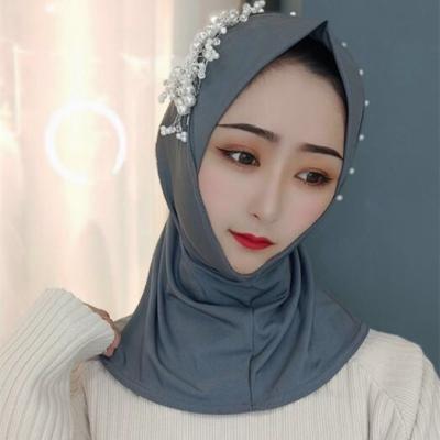 China Shiny and soft thickening muslim scarf elegant hizab ladies women scraf flower handmade hijab gauze hijab hat for sale