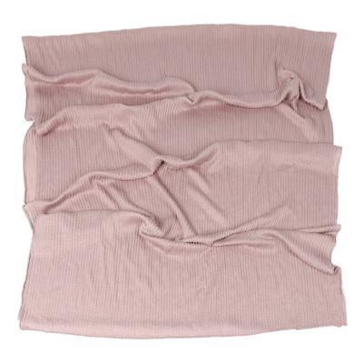 China Comfy Monochrome Sweated Fabric Long Towel Pleated Fold Mercerized Cotton Scarf Women Hijab Scarf Muslims for sale