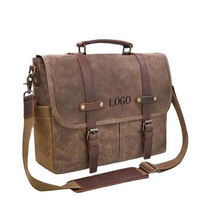 China High Quality PU Waterproof Custom Design Laptop Shoulder Bag Leather Bag Men Cross - Body Shoulder Sling Bag for sale