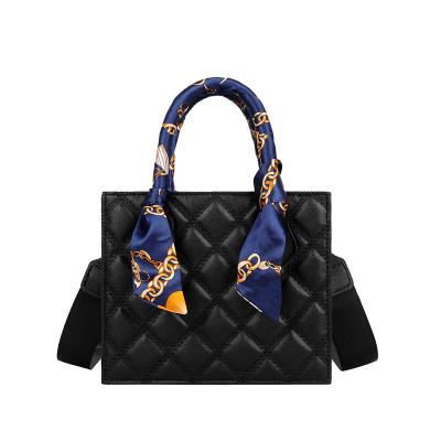 China Fashion luxury high quality fashion silk scarf handle handbag in china woman bags handbags luxury shoulder for sale