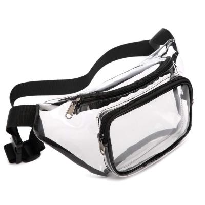 China 2021 Hot Selling Water Proof Ins PVC Leather Waterproof Running Outdoor Clear Lucency Waist Bag For Woman Man for sale