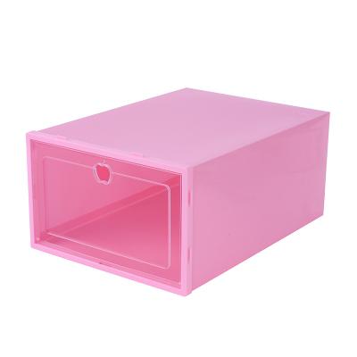 China Premium Recycled Materials Plastic Box PVC High Box For Boots Sneakers Clear Transparent Packing Box for sale