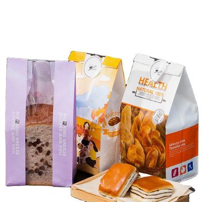 China Disposable Toast Paper Bag Sandwich Toast Bakery Bread Bag With Window Backery Packaging Food Grade Plastic Bags for sale