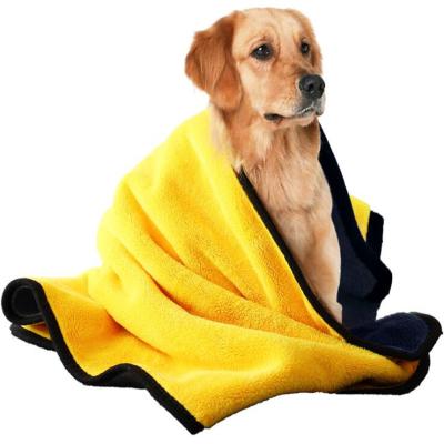 China Multifunctional Durable Strong Absorbent Towel Water Thick Soft Pet Bath Maker Towe Ensures Pet Cleaning for sale