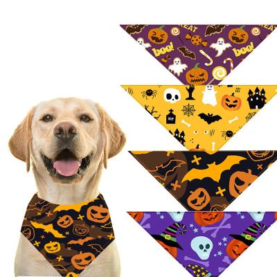 China Adjustable Stocked Pet Scarf Pet Collar Saliva Towel Dogs Cats Halloween Christmas Halloween Dog Bandanas for sale