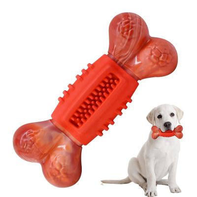 China Stored Pet Toys Amazon Best Selling Bone Nylon Rubber Dog Rod Bite Molar Wear Resistant Teeth Cleaning Toys for sale