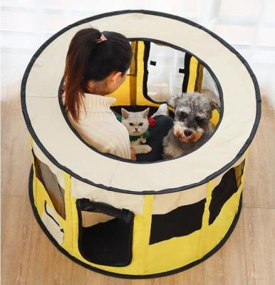 China Breathable Indoor For Large Dogs Pet House Fencing With Pocket Breathable Dog Tent Oxford Cloth Foldable Pet Cages, Carriers for sale