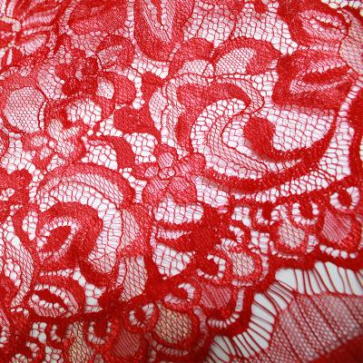 China Colorful French Soft Luxury Embroidered Tulle Mesh Knitted Guipure Lace Fabric Fashionable Bridal African Couture Same Dress for sale