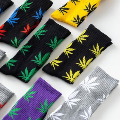 China Breathable maple leaf socks C027 for men and women for sale