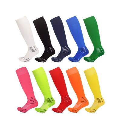 China F009 Breathable Men's High Football Socks Thickened Towel Over The Knee Sports Ball Socks Students Anti-slip Stockings for sale