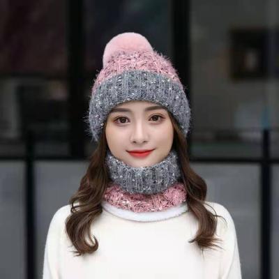 China W005 Autumn And Winter All-match Cold Protection Knitted Scarf Wool COMMON Warm Cycling Hat for sale