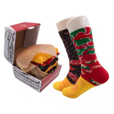 China Q003 Hamburg Socks Cotton Christmas Fashion Gift Box Breathable Socks for sale