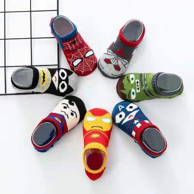 China H003 spring and autumn QUICK DRY children's cartoon hero series cotton boat socks for sale