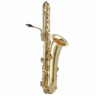 China Professional Gold Lacquer Bass Saxophone /Big Saxophone for sale