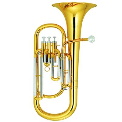 China Gold Lacquer High Grade Professional Piston Baritone for sale