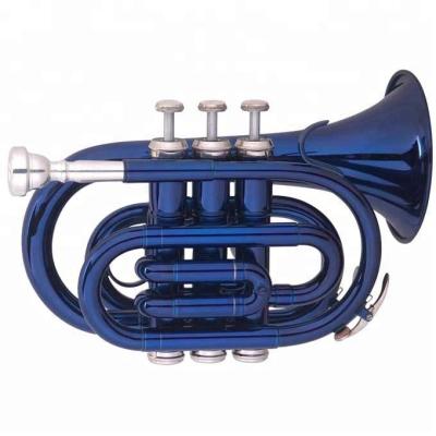 China blue color pocket trumpet / color trumpet for sale