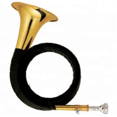 China Gold Lacquer Hunt Horn / Bb Key Hunt Horn for sale