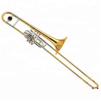 China High Grade Gold Lacquer Slide Piston Tuning Trombone for sale