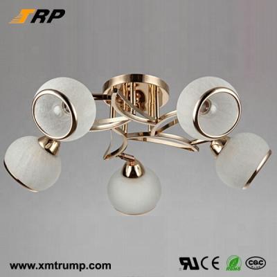 China Exterior Mounted Simple Decorative Ceiling Russia Classic Indoor Modern White Glass Light Fixture for sale