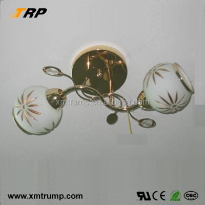 China Hot Sale Eastern Europe Style 2 Modern Glass Ceiling Lamp Light Modern Glass Ceiling Lamp for sale