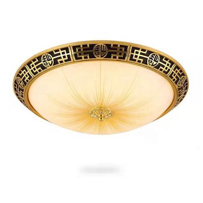 China Bedroom Circular Design Glass Ceiling Lamp Decorative Modern Circular Glass Led Ceiling Lamp for sale