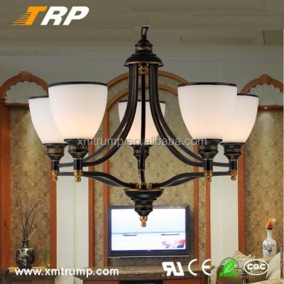 China Residential / Hotel / Restaurant Italianate Large Shade Glass Body Lamp Metal Pendant Lamp for sale