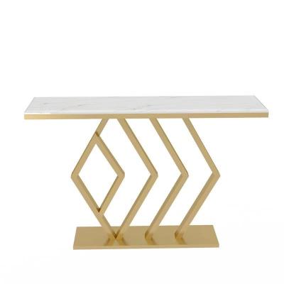 China Contemporary Porch Table Light Luxury European Style Modern Simple Against The Wall Marble End View Table Console Table for sale