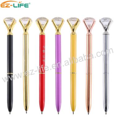 China Promotion Gift Marquee Diamond Pen Multi Color Diamond Crystal Ballpoint Pen Metal Tip Pen Hot Sale for sale