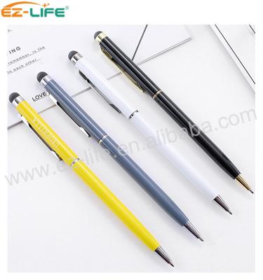 China 2021 New Fashion 10 Color Capacitive Touch Screen Ballpoint Pens Advertising Stylus Custom Capacitive Touch Screen Cute Logo Promotion Pen for sale