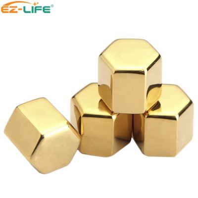 China Sustainable wine accessories Personalized Gold Make Special Shape Ice Cube wine cooler stainless steel Whiskey Stones For Wine Chiller for sale