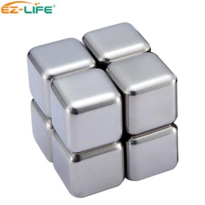 China 2021 Advertising 36mm New Product Ideas Whiskey Rocks Stainless Steel Cube For Beverage Cooler for sale