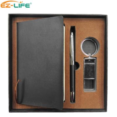 China 2019 New Fashional Stationery Gift Pen Set Keychain Souvenir Notebook Custom With Logo for sale