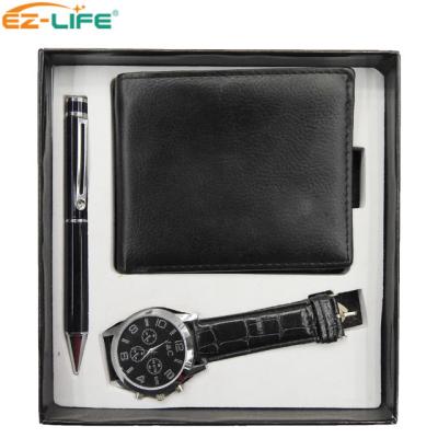 China Business Gift Office Stationery Set Pen Blanks Money Clip Wallet Wristwatch with Logo Box for sale