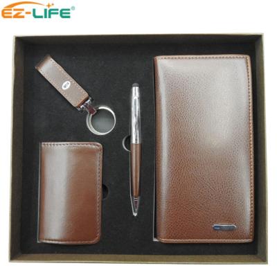 China Fashional Gift Promotional Gift Workout USB Card Case Holder Snap Pen Mens Long Wallet for sale