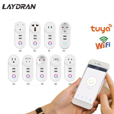 China Tuya USB Wifi Calendar/Power Plug Life APP Control Timer Smart Charger EU UK USA Israel BR AU Plug Smart Wireless Power FR Wireless Power Guide for sale