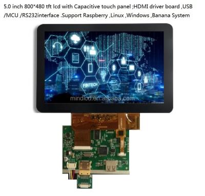 China 5.0 inch hmi control board with capacitive touch screen maniquinines displaying 5 inch for sale