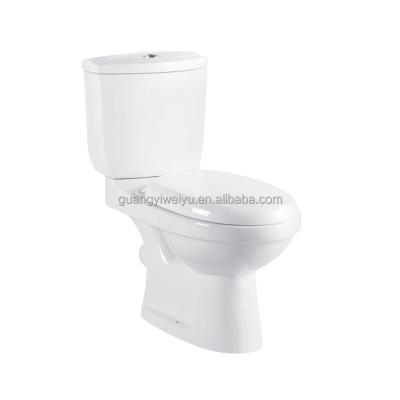 China Double-Flow Ethiopia ACQUA Bathroom Commode Adult Cheap Ceramic Two-Piece Toilet Bowl For Hotel for sale