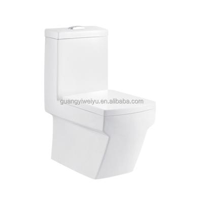 China Unique Double-Flow Chaozhou WC Bowl Chest of Drawers Care Sanitary Toilet Square Ceramic Washdown One-Piece Toilet Seat for Apartment for sale