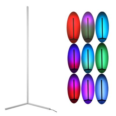 China Nordic Rainbow Floor Lught Hot Selling Rebow RGB Floor Light Living Room Standing Smart Lighting Tripod Corner LED Modern Indoor Floor Lamp for sale