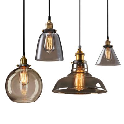 China Vintage China Manufacturer Industrial Style Decorative Glass Pendant Lamp Living Room Lighting Antique Glass Pendant Lamps for sale