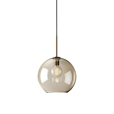 China Modern Nordic Goldfish Pendant Light Bowl Glass Ball Bubble Glass Chandelier for sale