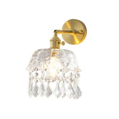 China Scandinavian Crystal Nordic Vintage Wall Lamps Bedside Hallway Glass Chandelier for sale